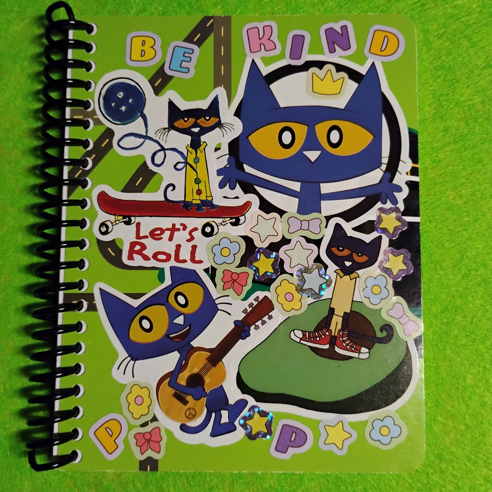 Pete The Cat Green Spiral Journal